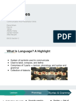 Languages Communication And Presentation Skills