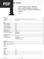 Product Data Sheet: APC Smart-UPS RT 6000VA, 230V, 8x IEC 60320 C13 & 4x IEC Jumpers & 2x IEC 60320 C19 Outlets