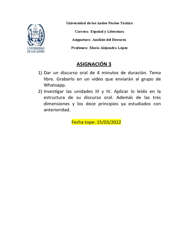 Asignación 3 | PDF | Ciencias sociales | Artes del Lenguaje y Comunicación
