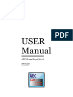 User Manual: AEC Gross Sheet Metal