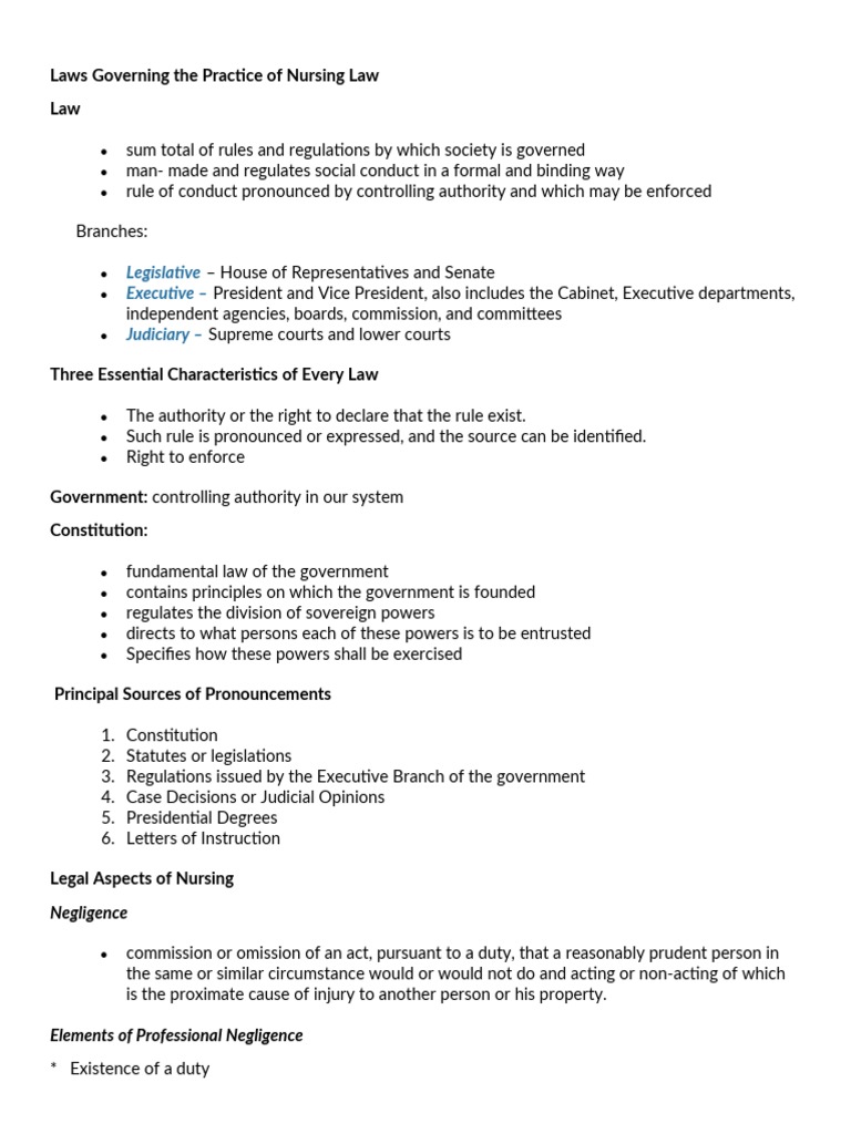 Legislative Executive Judiciary Laws Governing The Practice of