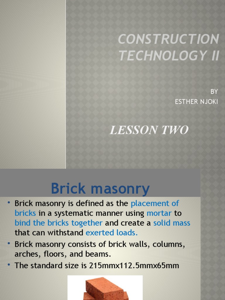 Understanding Brick Masonry Techniques | PDF | Brick | Masonry