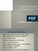 Construction Technology II Lesson 1