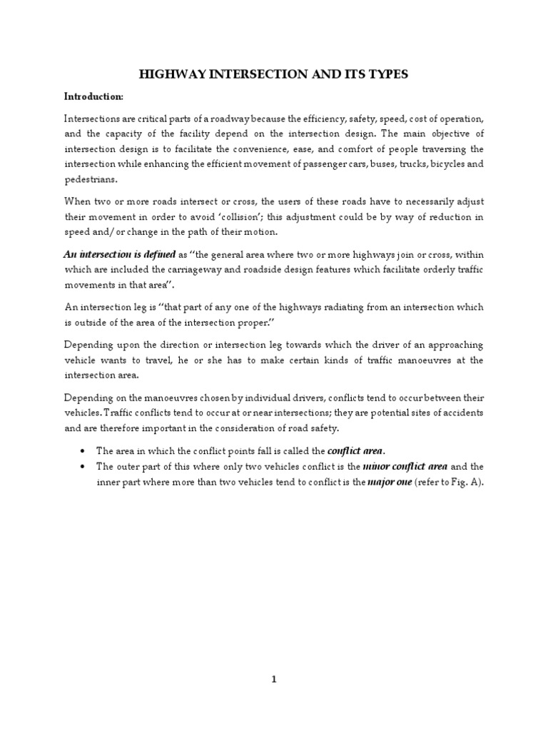 Highway Intersection and Its Types | PDF | Interchange (Road ...