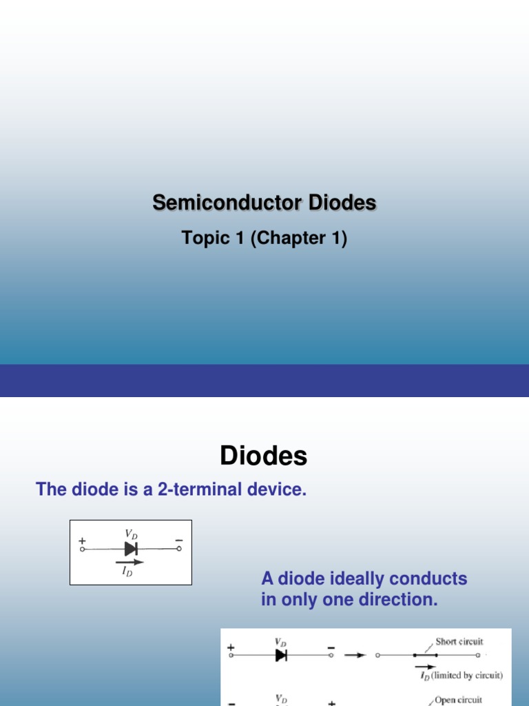 Semiconductor Diodes Overview | PDF | P–N Junction | Diode