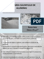 Utilizarea Sulfatului de Aluminiu