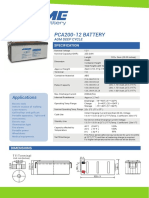 PCA200-12 BATTERY: Applications