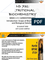 ND 731 - Scope of Biochemistry and Biological Solutions