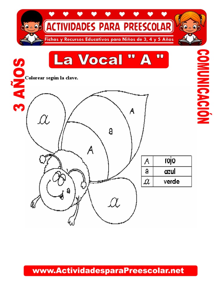Actividades con la Vocal A para Niños | PDF