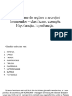 Mecanisme de Reglare A Secreţiei Hormonilor - Clasifice, Exemple. Hipofuncţia, Hiperfuncţia.