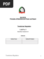 Lab 5 - Transformer Regulation - REF25988 - PP24