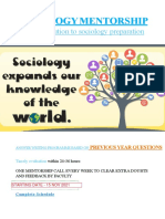 Sociology Mentorship: One Stop Solution To Sociology Preparation