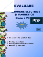 Fenomene Electrice Și Magnetice Clasa A 8 - A