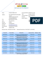 Details of Statement: Tran Id Tran Date Remarks Amount (RS.) Balance (RS.)