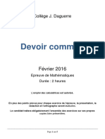 Devoir Commun Daguerre 3eme 2016 Corrige