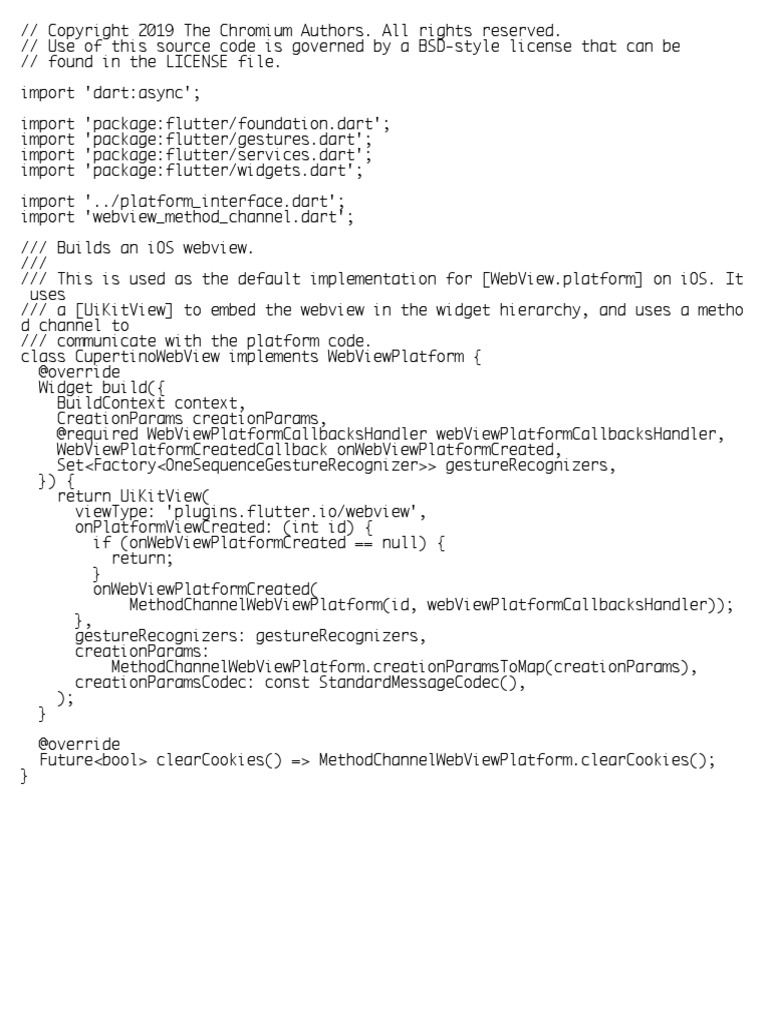 iOS WebView Implementation in Flutter | PDF | Business | Computers