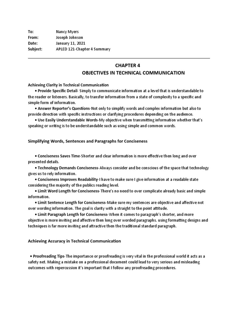 Chapter 4-Summary | PDF