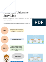 Peacewick University Story Line: Business Management - Paper 1 Case Study - For Use in May 2022 Gema Quintanilla