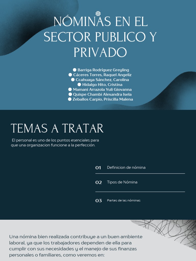 Gestión de Nóminas: Público y Privado | PDF | Cheque de pago | Salario