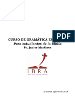 Curso de Gramática Española Javier Martínez 2018