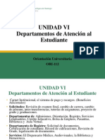 Unidad VI Departamentos de Atencionn al Estudiante.