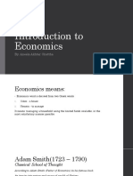 Introduction To Economics: By: Aneela Akhtar Chattha