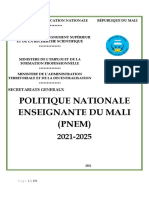Politique Nationale Des Enseignante Du Mali