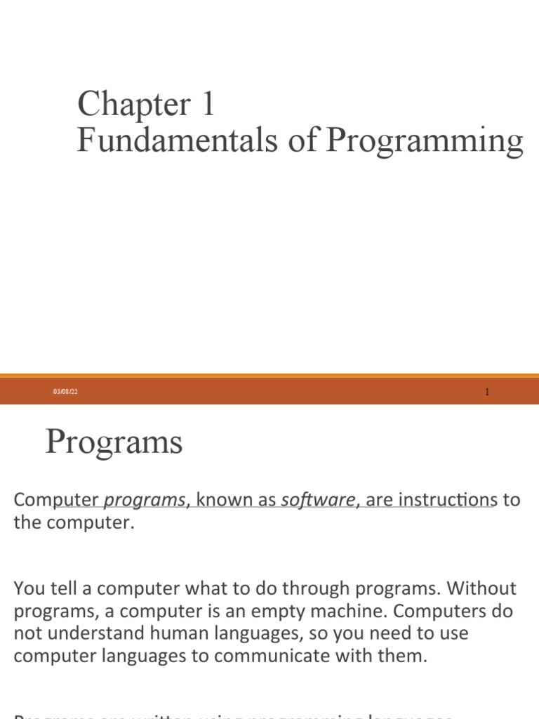 Fundamentals of Programming | PDF | Java (Programming Language ...