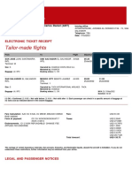 Tailor-Made Flights: Electronic Ticket Receipt