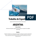 Trabalho de Espanhol Argentina