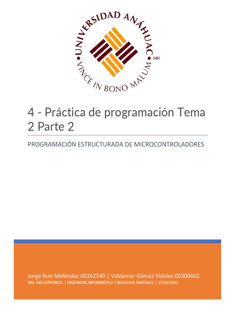 Microcontroller Programming Exercises | PDF | Control Flow | Software ...