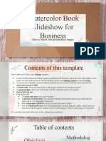 Watercolor Book Slideshow For Business by Slidesgo 1