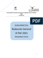 Guía Didáctica Redacción General III PAC 2021