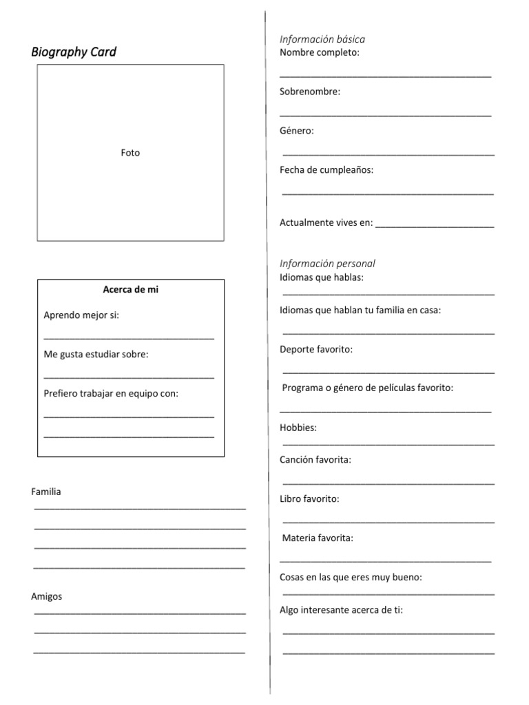 Biography Card | PDF | Álbumes | Música grabada