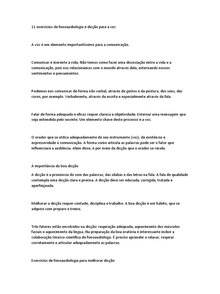 11 exercícios de fonoaudiologia para melhorar a dicção e a qualidade ...
