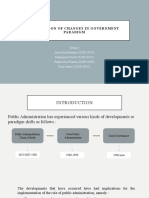 Comparison of Changes in Government Paradigm