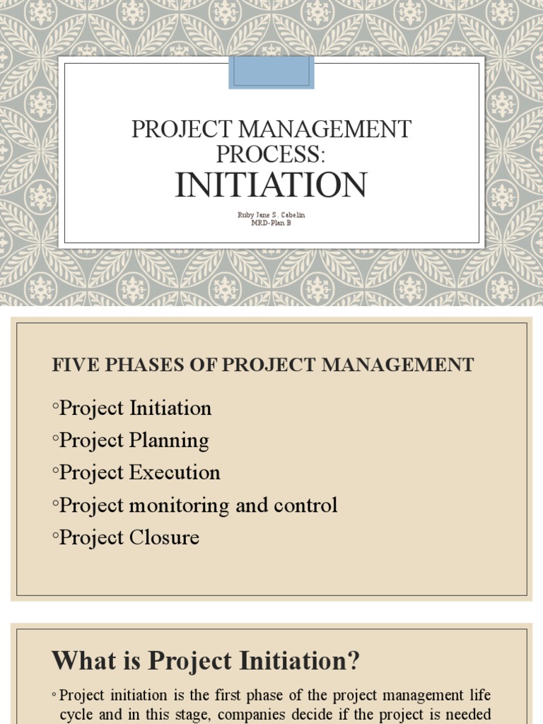 Project Management Process:: Initiation | PDF | Project Management |  Economies