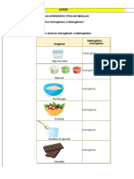 Cierre Actividad 4) Identificación de Los Diferentes Tipos de Mezclas Parte I) Vídeo: "Diferencia Entre Mezclas Homogéneas y Heterogéneas"