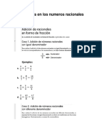 Operaciones Con Numeros Racionales