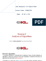 Design and Analysis of Algorithms Course Code: 20AD2109 Dept. of AI & DS