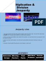 Multiplication & Division Jeopardy