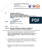 Badminton Memorandum For Refresher Course For Technical Officials