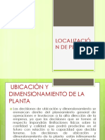 Localización de Planta 2021