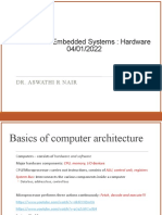 Lecture 4: Embedded Systems: Hardware 04/01/2022: Dr. Aswathi R Nair