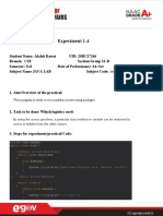 Experiment 1.4: Write Program To Study Access Modifiers in Java Using Packages