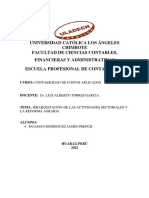 Jerarquizacion de Las Actividades Sectoriales y Reforma Agraria