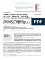 Evaluation of An Interdisciplinary Screening Program For People With Parkinson Disease and Movement Disorders