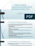 Pokok-Pokok Pembangunan Kesehatan Indonesia Sehat 2010