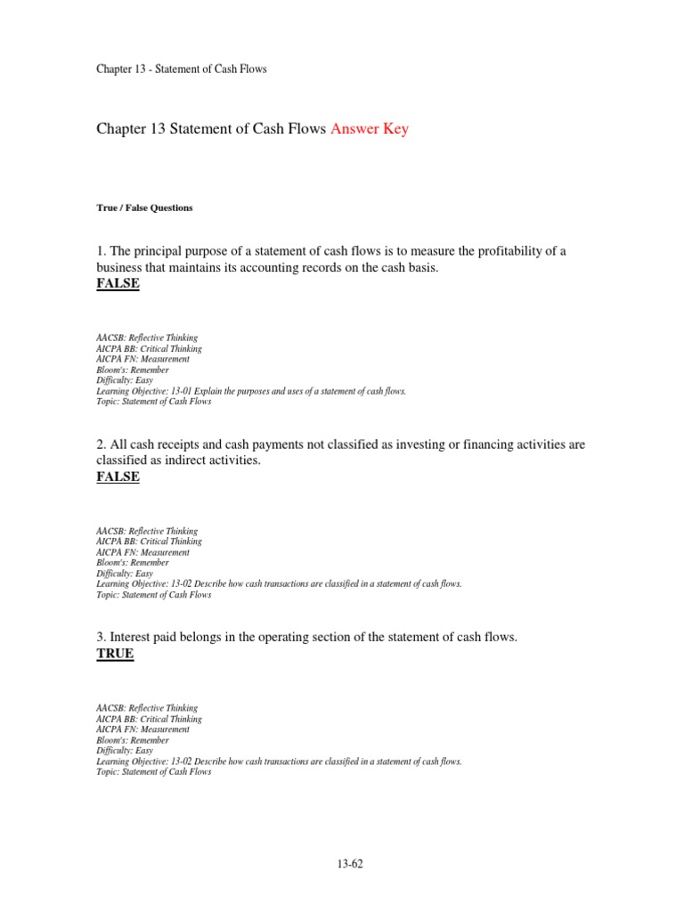 Statement of Cash Flows Overview | PDF | Cash Flow Statement | Investing