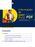 Información de Matrícula PUCP 2022-1